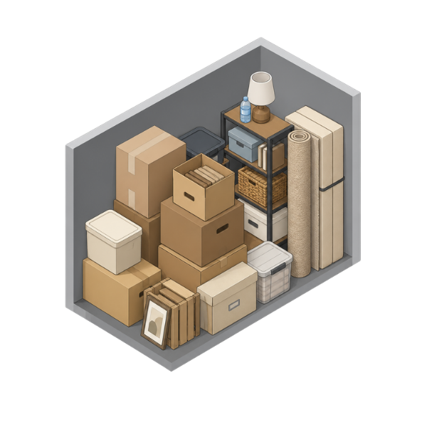 Medium 5 by 10 self-storage unit icon